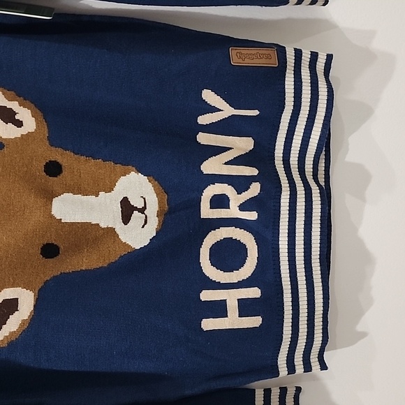 Tipsy Elves Horny As Buck Ugly Christmas Sweater - Picture 4 of 11
